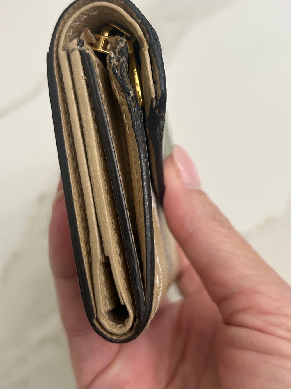 Louis Vuitton Green and Beige Monogram Compact Zoe Wallet - Picture 6 of 13